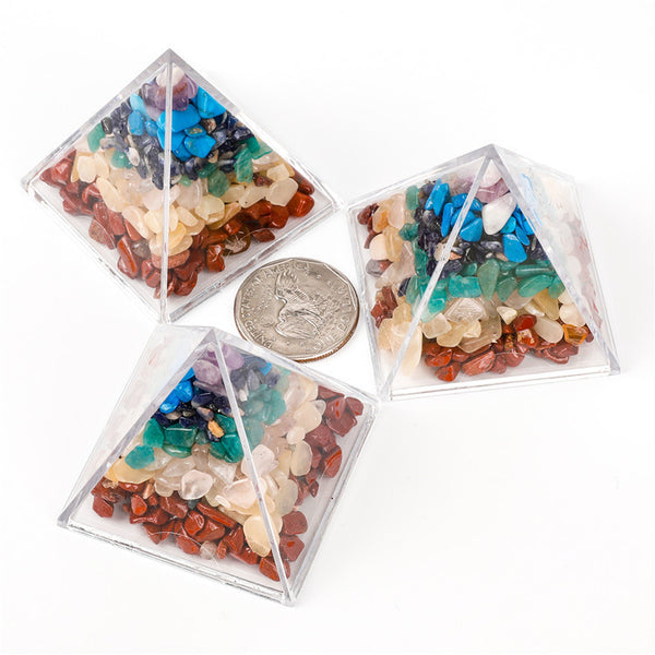 天然混合水晶亚克力金字塔 Natural Mixed Crystal Acrylic Pyramid