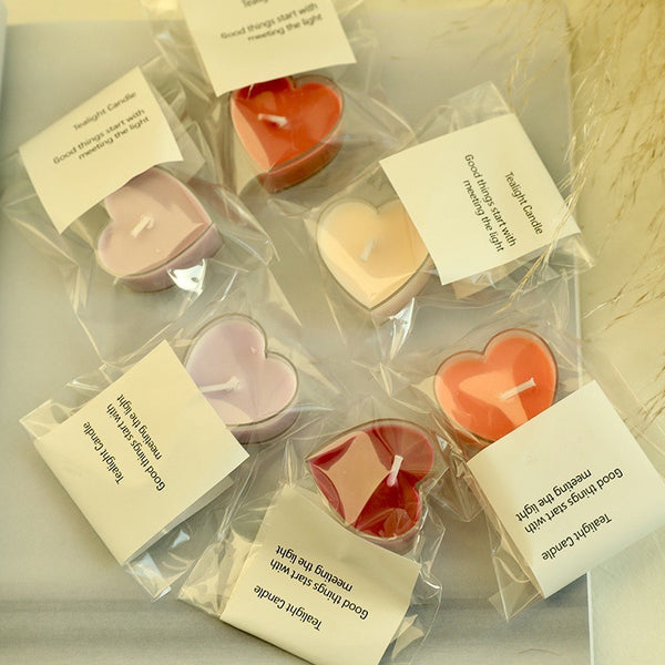 Our Handmade 4-Hour Heart-Shaped Aromatherapy Candles（Colors shipped randomly）
