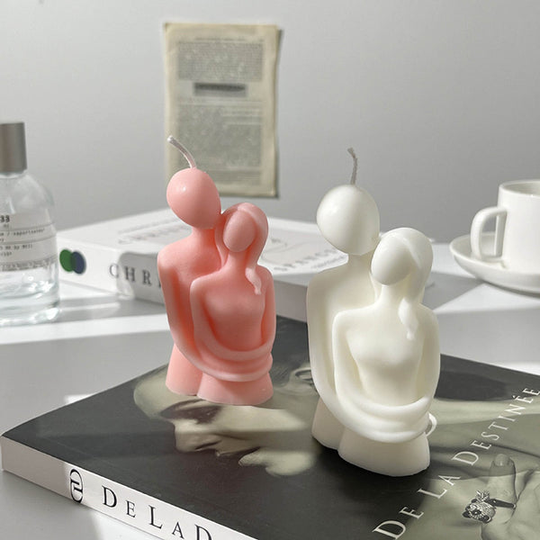 Our Handmade Hugging Couple Aromatherapy Candles