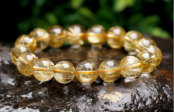 Rutilated Quartz 天然高品質手鏈