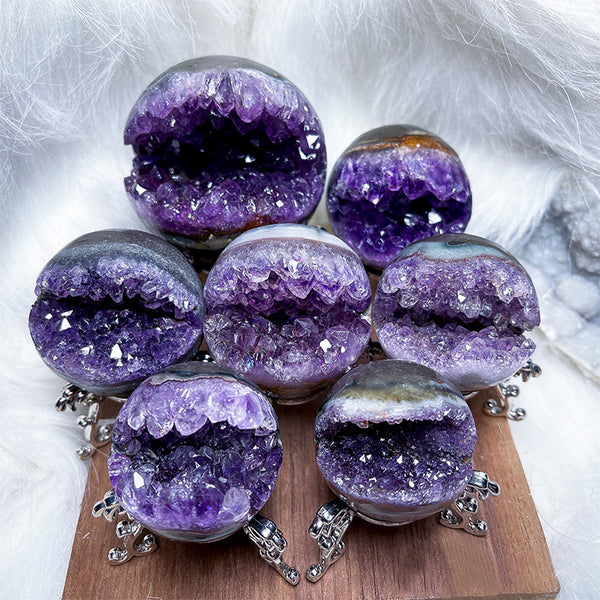 ✨ 天然紫晶簇开口笑紫晶洞聚宝盆 ✨✨ Natural Amethyst Cluster Open-Mouth Laughing Amethyst Cave Treasure Bowl ✨