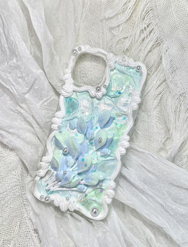 ✨ 鬱金香奶油膠手工手機殼 ✨✨Tulip Cream Gel Handmade Phone Case ✨（Please note the phone model when placing an order）